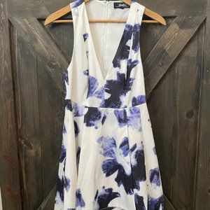 Lulu's Blue and Ivory Dress Size Medium